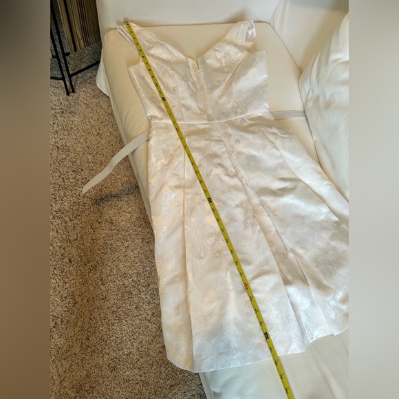 WHBM White jacquard belted dress - Picture 7 of 15